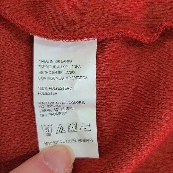 Izod Golf Men's Maroon Long Sleeve 1/4 Zip Pullover Sweater Jacket Size M - Picture 5 of 5